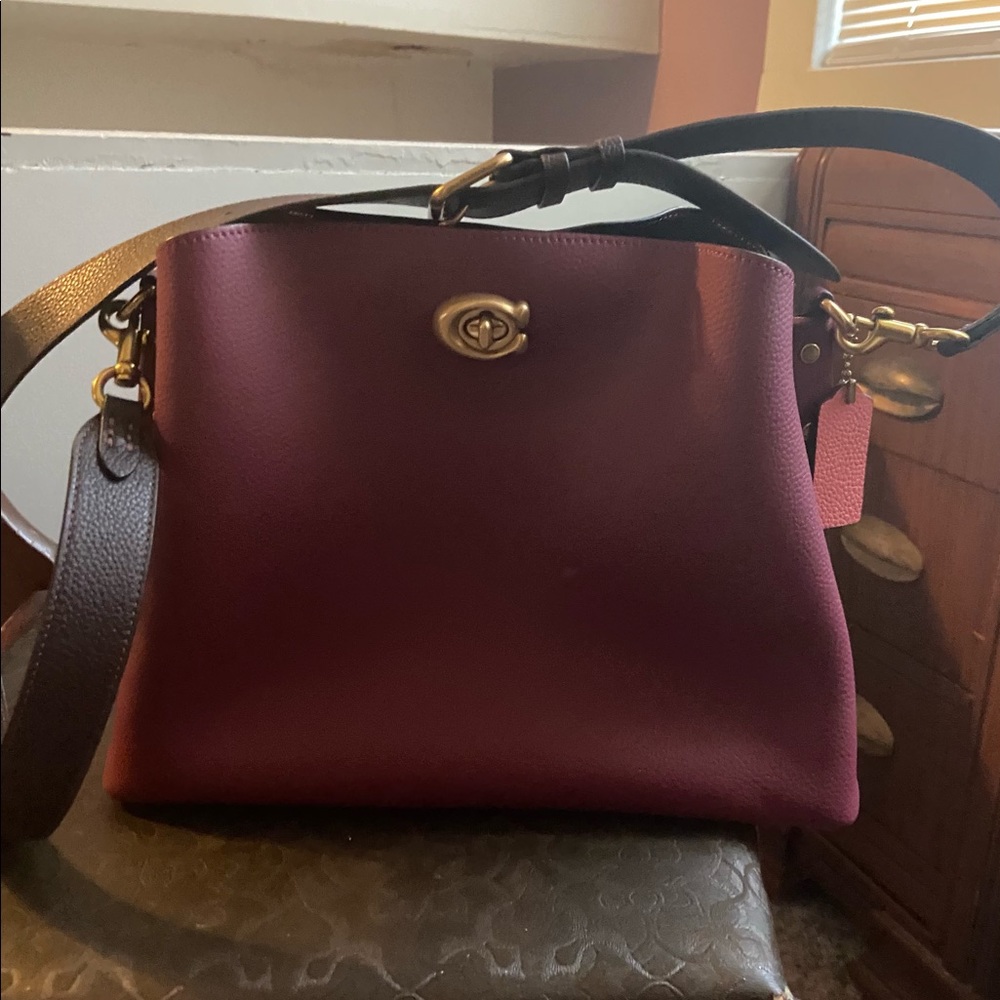 Coach burgundy crossbody